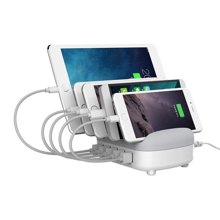 แท่นชาร์จอัจฉริยะ ORICO DUK-5P 40W 5 พอร์ต USB พร้อมขาตั้ง, ปลั๊ก US, ปลั๊ก UK, ปลั๊ก AU