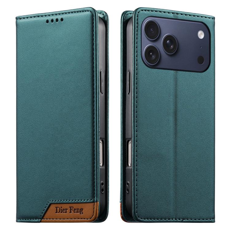 เคสโทรศัพท์หนังวีแกนแม่เหล็ก RFID แบบต่อผ้ารวม Dierfeng สำหรับ iPhone 17e / 16e, สำหรับ iPhone 17 Pro Max, สำหรับ iPhone 17 Pro, สำหรับ iPhone 17, สำหรับ iPhone Air, สำหรับ iPhone 16 Pro Max, สำหรับ iPhone 16 Pro, สำหรับ iPhone 16 Plus