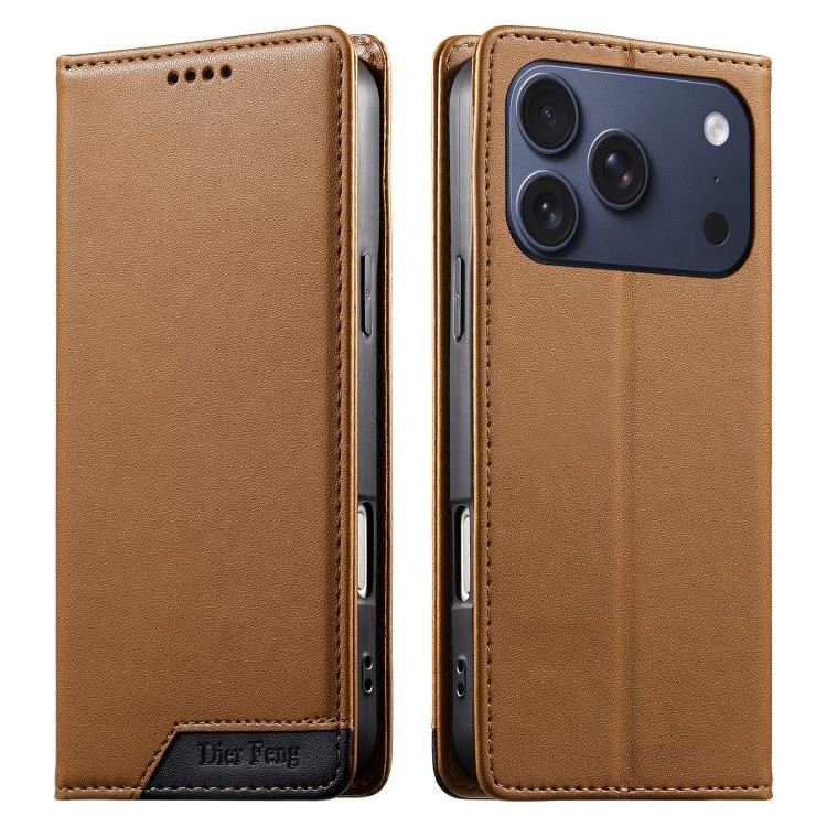 เคสโทรศัพท์หนังวีแกนแม่เหล็ก RFID แบบต่อผ้ารวม Dierfeng สำหรับ iPhone 17e / 16e, สำหรับ iPhone 17 Pro Max, สำหรับ iPhone 17 Pro, สำหรับ iPhone 17, สำหรับ iPhone Air, สำหรับ iPhone 16 Pro Max, สำหรับ iPhone 16 Pro, สำหรับ iPhone 16 Plus