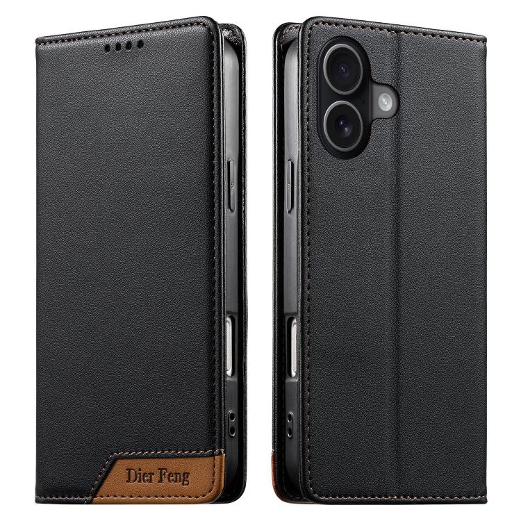 เคสโทรศัพท์หนังวีแกนแม่เหล็ก RFID แบบต่อผ้ารวม Dierfeng สำหรับ iPhone 17e / 16e, สำหรับ iPhone 17 Pro Max, สำหรับ iPhone 17 Pro, สำหรับ iPhone 17, สำหรับ iPhone Air, สำหรับ iPhone 16 Pro Max, สำหรับ iPhone 16 Pro, สำหรับ iPhone 16 Plus