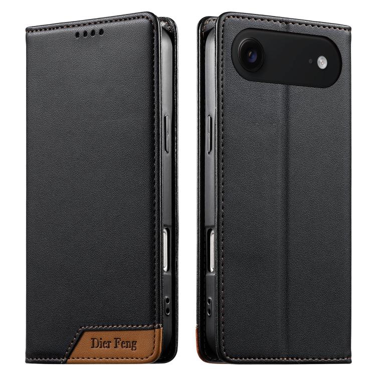 เคสโทรศัพท์หนังวีแกนแม่เหล็ก RFID แบบต่อผ้ารวม Dierfeng สำหรับ iPhone 17e / 16e, สำหรับ iPhone 17 Pro Max, สำหรับ iPhone 17 Pro, สำหรับ iPhone 17, สำหรับ iPhone Air, สำหรับ iPhone 16 Pro Max, สำหรับ iPhone 16 Pro, สำหรับ iPhone 16 Plus