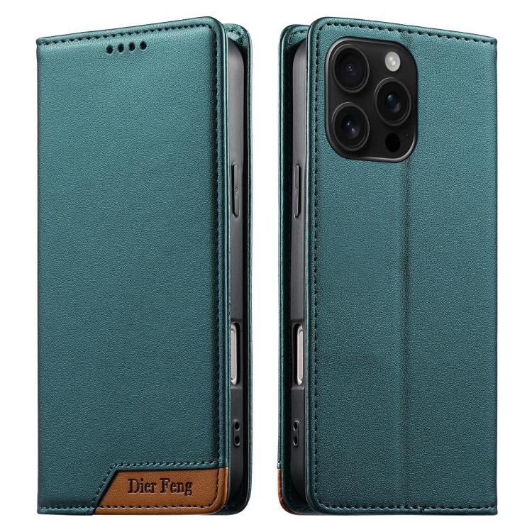 เคสโทรศัพท์หนังวีแกนแม่เหล็ก RFID แบบต่อผ้ารวม Dierfeng สำหรับ iPhone 17e / 16e, สำหรับ iPhone 17 Pro Max, สำหรับ iPhone 17 Pro, สำหรับ iPhone 17, สำหรับ iPhone Air, สำหรับ iPhone 16 Pro Max, สำหรับ iPhone 16 Pro, สำหรับ iPhone 16 Plus