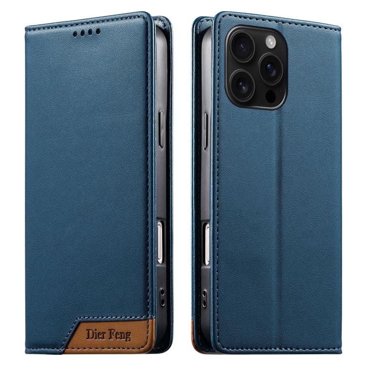 เคสโทรศัพท์หนังวีแกนแม่เหล็ก RFID แบบต่อผ้ารวม Dierfeng สำหรับ iPhone 17e / 16e, สำหรับ iPhone 17 Pro Max, สำหรับ iPhone 17 Pro, สำหรับ iPhone 17, สำหรับ iPhone Air, สำหรับ iPhone 16 Pro Max, สำหรับ iPhone 16 Pro, สำหรับ iPhone 16 Plus