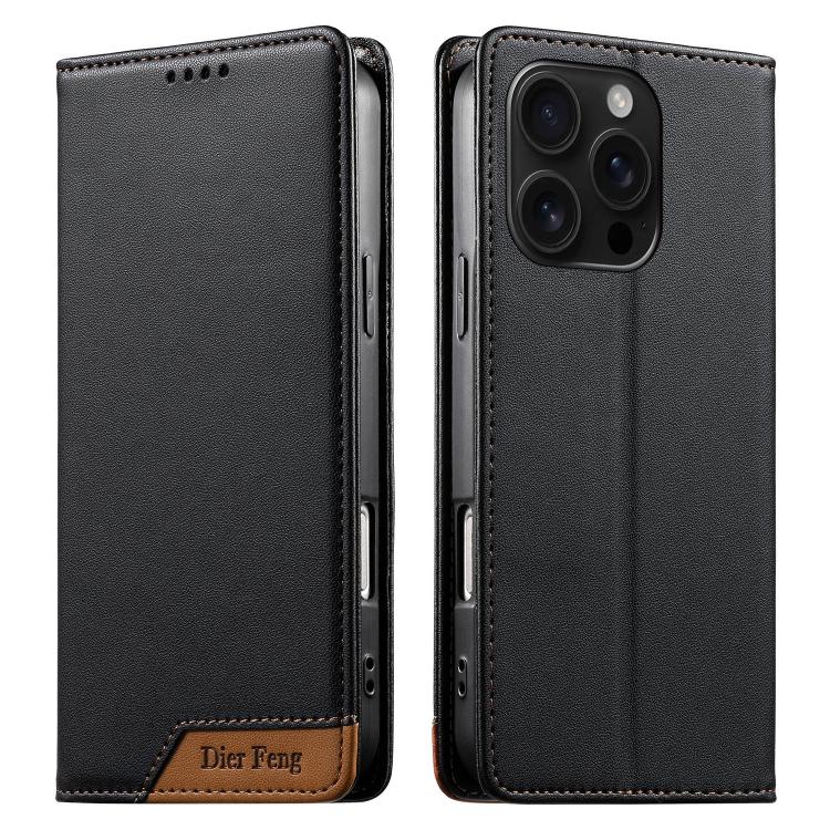 เคสโทรศัพท์หนังวีแกนแม่เหล็ก RFID แบบต่อผ้ารวม Dierfeng สำหรับ iPhone 17e / 16e, สำหรับ iPhone 17 Pro Max, สำหรับ iPhone 17 Pro, สำหรับ iPhone 17, สำหรับ iPhone Air, สำหรับ iPhone 16 Pro Max, สำหรับ iPhone 16 Pro, สำหรับ iPhone 16 Plus