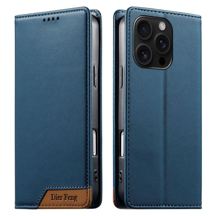 เคสโทรศัพท์หนังวีแกนแม่เหล็ก RFID แบบต่อผ้ารวม Dierfeng สำหรับ iPhone 17e / 16e, สำหรับ iPhone 17 Pro Max, สำหรับ iPhone 17 Pro, สำหรับ iPhone 17, สำหรับ iPhone Air, สำหรับ iPhone 16 Pro Max, สำหรับ iPhone 16 Pro, สำหรับ iPhone 16 Plus