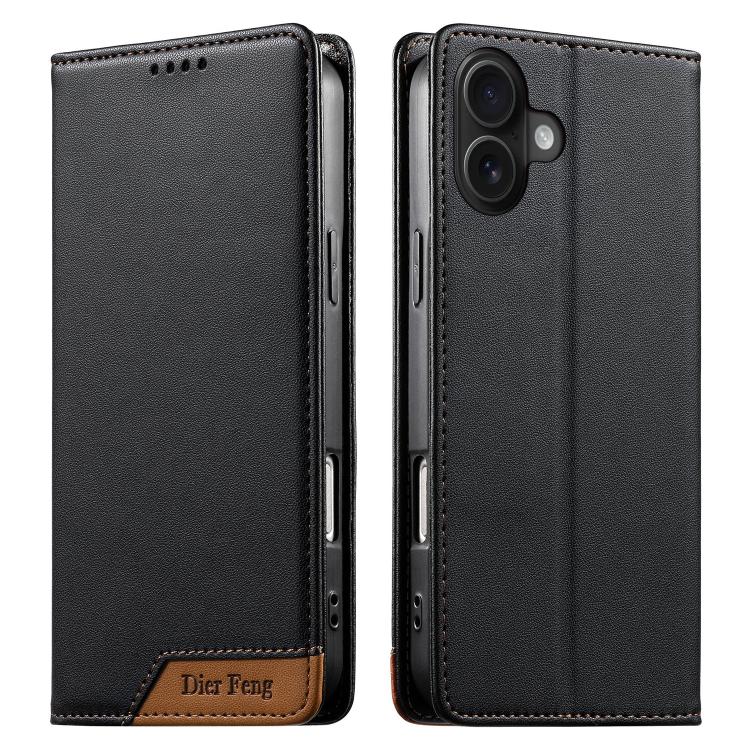 เคสโทรศัพท์หนังวีแกนแม่เหล็ก RFID แบบต่อผ้ารวม Dierfeng สำหรับ iPhone 17e / 16e, สำหรับ iPhone 17 Pro Max, สำหรับ iPhone 17 Pro, สำหรับ iPhone 17, สำหรับ iPhone Air, สำหรับ iPhone 16 Pro Max, สำหรับ iPhone 16 Pro, สำหรับ iPhone 16 Plus