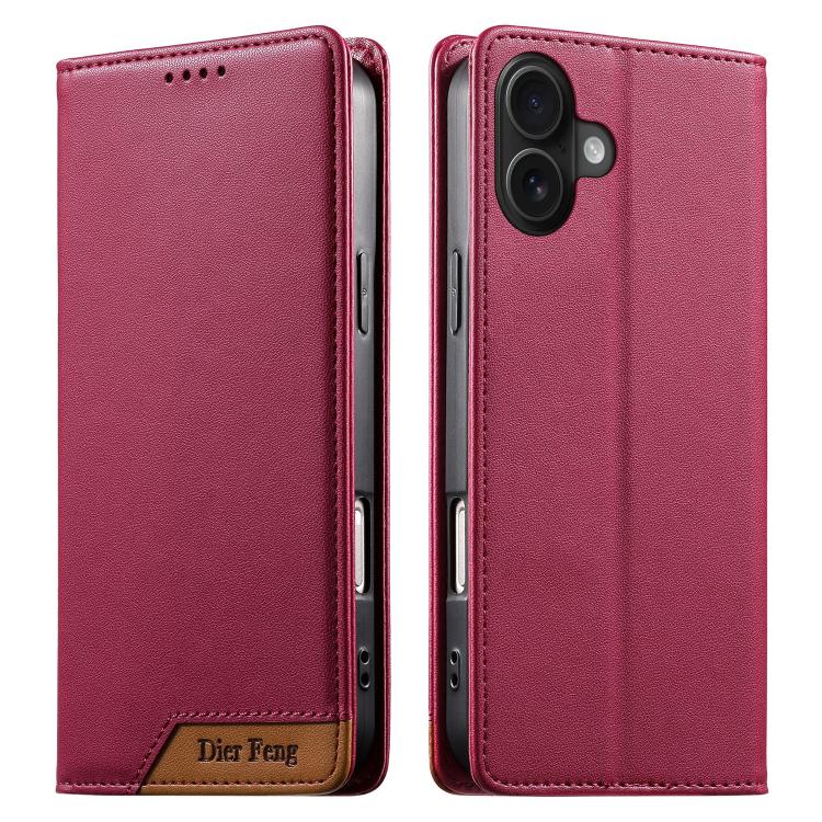เคสโทรศัพท์หนังวีแกนแม่เหล็ก RFID แบบต่อผ้ารวม Dierfeng สำหรับ iPhone 17e / 16e, สำหรับ iPhone 17 Pro Max, สำหรับ iPhone 17 Pro, สำหรับ iPhone 17, สำหรับ iPhone Air, สำหรับ iPhone 16 Pro Max, สำหรับ iPhone 16 Pro, สำหรับ iPhone 16 Plus