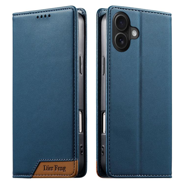 เคสโทรศัพท์หนังวีแกนแม่เหล็ก RFID แบบต่อผ้ารวม Dierfeng สำหรับ iPhone 17e / 16e, สำหรับ iPhone 17 Pro Max, สำหรับ iPhone 17 Pro, สำหรับ iPhone 17, สำหรับ iPhone Air, สำหรับ iPhone 16 Pro Max, สำหรับ iPhone 16 Pro, สำหรับ iPhone 16 Plus