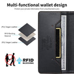 เคสโทรศัพท์หนังวีแกนแม่เหล็ก RFID แบบต่อผ้ารวม Dierfeng สำหรับ iPhone 16, สำหรับ iPhone 15 Pro Max, สำหรับ iPhone 15 Pro, สำหรับ iPhone 15 Plus, สำหรับ iPhone 15, สำหรับ iPhone 14 Plus, สำหรับ iPhone 14 / 13, สำหรับ iPhone 14 Pro