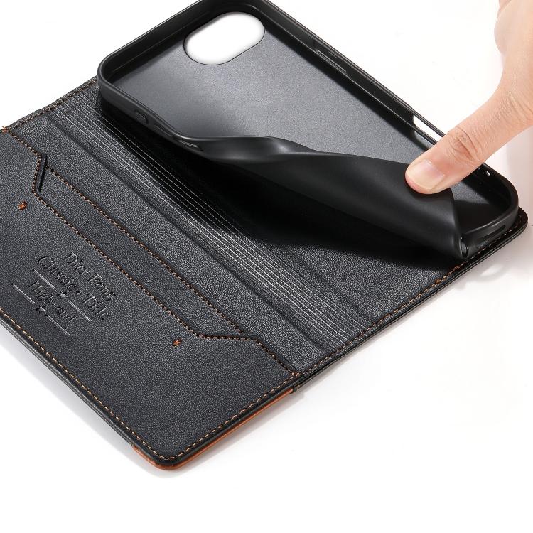 เคสโทรศัพท์หนังวีแกนแม่เหล็ก RFID แบบต่อผ้ารวม Dierfeng สำหรับ iPhone 17e / 16e, สำหรับ iPhone 17 Pro Max, สำหรับ iPhone 17 Pro, สำหรับ iPhone 17, สำหรับ iPhone Air, สำหรับ iPhone 16 Pro Max, สำหรับ iPhone 16 Pro, สำหรับ iPhone 16 Plus