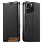 เคสโทรศัพท์หนังวีแกนแม่เหล็ก RFID แบบต่อผ้ารวม Dierfeng สำหรับ iPhone 16, สำหรับ iPhone 15 Pro Max, สำหรับ iPhone 15 Pro, สำหรับ iPhone 15 Plus, สำหรับ iPhone 15, สำหรับ iPhone 14 Plus, สำหรับ iPhone 14 / 13, สำหรับ iPhone 14 Pro