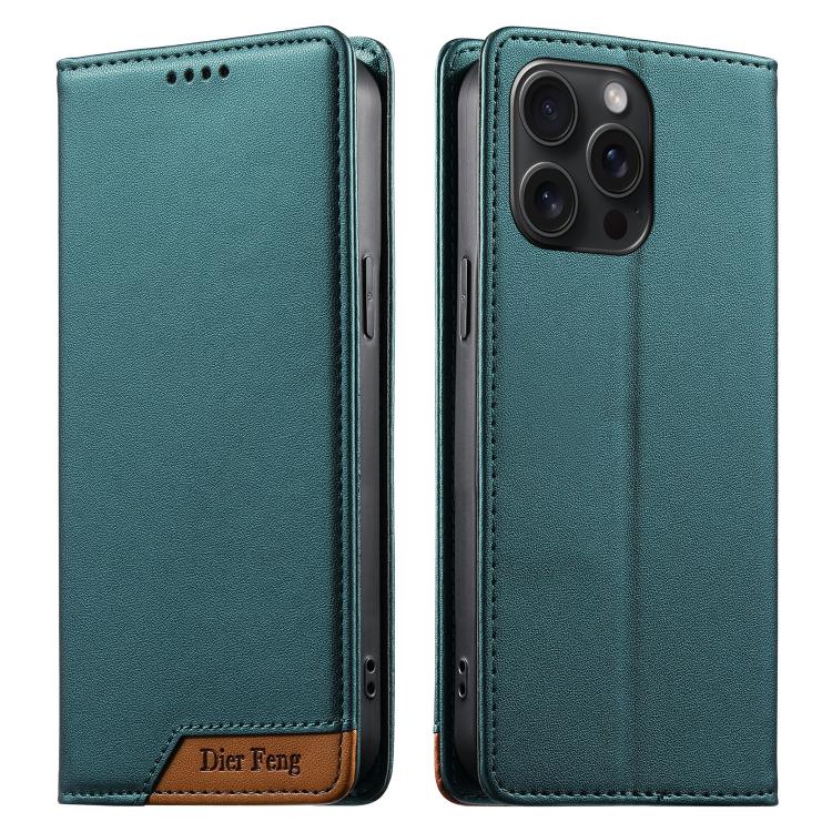 เคสโทรศัพท์หนังวีแกนแม่เหล็ก RFID แบบต่อผ้ารวม Dierfeng สำหรับ iPhone 16, สำหรับ iPhone 15 Pro Max, สำหรับ iPhone 15 Pro, สำหรับ iPhone 15 Plus, สำหรับ iPhone 15, สำหรับ iPhone 14 Plus, สำหรับ iPhone 14 / 13, สำหรับ iPhone 14 Pro