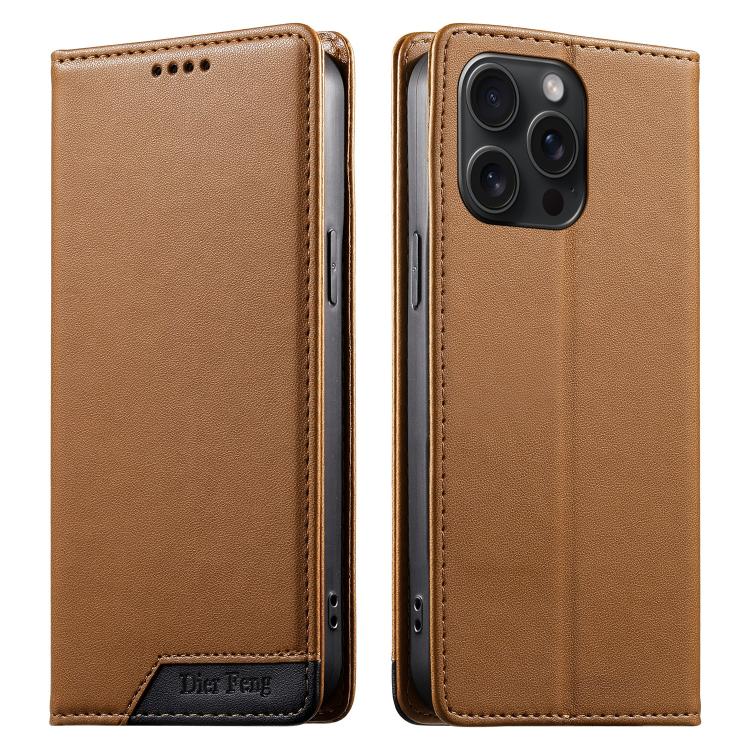 เคสโทรศัพท์หนังวีแกนแม่เหล็ก RFID แบบต่อผ้ารวม Dierfeng สำหรับ iPhone 16, สำหรับ iPhone 15 Pro Max, สำหรับ iPhone 15 Pro, สำหรับ iPhone 15 Plus, สำหรับ iPhone 15, สำหรับ iPhone 14 Plus, สำหรับ iPhone 14 / 13, สำหรับ iPhone 14 Pro