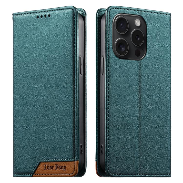 เคสโทรศัพท์หนังวีแกนแม่เหล็ก RFID แบบต่อผ้ารวม Dierfeng สำหรับ iPhone 16, สำหรับ iPhone 15 Pro Max, สำหรับ iPhone 15 Pro, สำหรับ iPhone 15 Plus, สำหรับ iPhone 15, สำหรับ iPhone 14 Plus, สำหรับ iPhone 14 / 13, สำหรับ iPhone 14 Pro