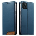 เคสโทรศัพท์หนังวีแกนแม่เหล็ก RFID แบบต่อผ้ารวม Dierfeng สำหรับ iPhone 16, สำหรับ iPhone 15 Pro Max, สำหรับ iPhone 15 Pro, สำหรับ iPhone 15 Plus, สำหรับ iPhone 15, สำหรับ iPhone 14 Plus, สำหรับ iPhone 14 / 13, สำหรับ iPhone 14 Pro
