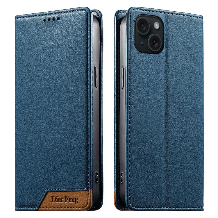 เคสโทรศัพท์หนังวีแกนแม่เหล็ก RFID แบบต่อผ้ารวม Dierfeng สำหรับ iPhone 16, สำหรับ iPhone 15 Pro Max, สำหรับ iPhone 15 Pro, สำหรับ iPhone 15 Plus, สำหรับ iPhone 15, สำหรับ iPhone 14 Plus, สำหรับ iPhone 14 / 13, สำหรับ iPhone 14 Pro