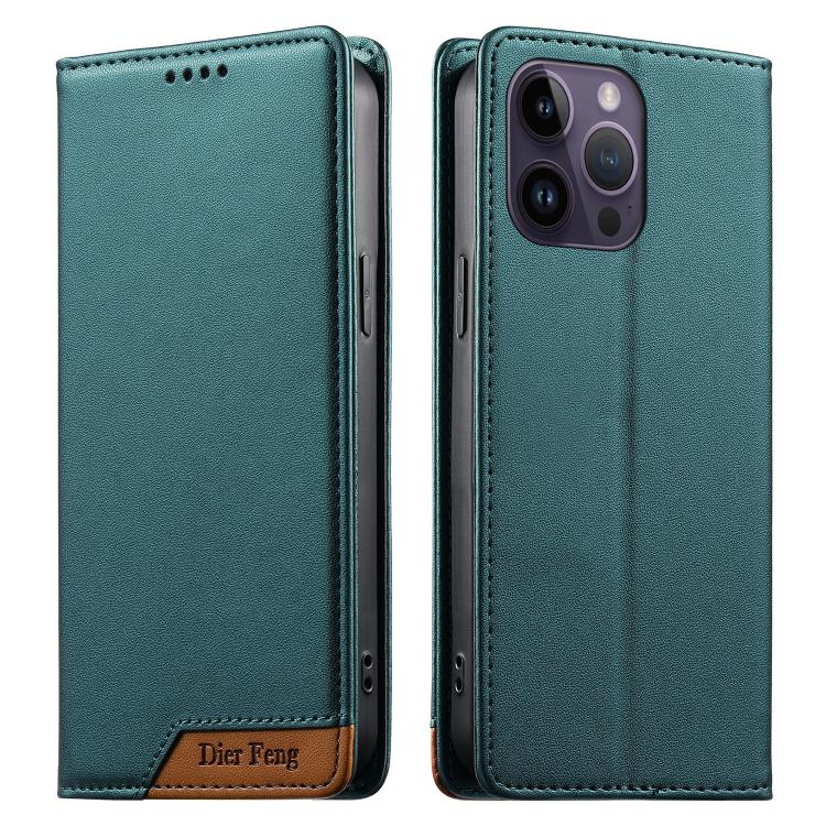 เคสโทรศัพท์หนังวีแกน Dierfeng แบบต่อแม่เหล็กแรงสูง RFID สำหรับ iPhone 14 Pro Max, iPhone SE 2022 / SE 2020 / 8 / 7, iPhone 13 Pro Max, iPhone 13 Pro, iPhone 13 mini, iPhone 12 / 12 Pro, iPhone 12 Pro Max, iPhone 12 mini