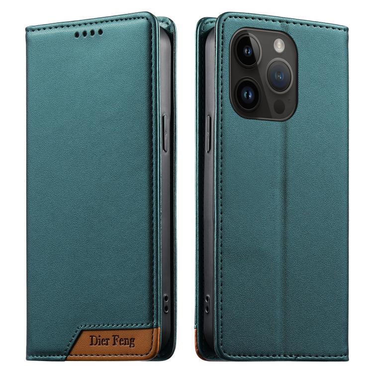 เคสโทรศัพท์หนังวีแกนแม่เหล็ก RFID แบบต่อผ้ารวม Dierfeng สำหรับ iPhone 16, สำหรับ iPhone 15 Pro Max, สำหรับ iPhone 15 Pro, สำหรับ iPhone 15 Plus, สำหรับ iPhone 15, สำหรับ iPhone 14 Plus, สำหรับ iPhone 14 / 13, สำหรับ iPhone 14 Pro