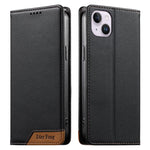 เคสโทรศัพท์หนังวีแกนแม่เหล็ก RFID แบบต่อผ้ารวม Dierfeng สำหรับ iPhone 16, สำหรับ iPhone 15 Pro Max, สำหรับ iPhone 15 Pro, สำหรับ iPhone 15 Plus, สำหรับ iPhone 15, สำหรับ iPhone 14 Plus, สำหรับ iPhone 14 / 13, สำหรับ iPhone 14 Pro