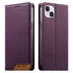 เคสโทรศัพท์หนังวีแกนแม่เหล็ก RFID แบบต่อผ้ารวม Dierfeng สำหรับ iPhone 16, สำหรับ iPhone 15 Pro Max, สำหรับ iPhone 15 Pro, สำหรับ iPhone 15 Plus, สำหรับ iPhone 15, สำหรับ iPhone 14 Plus, สำหรับ iPhone 14 / 13, สำหรับ iPhone 14 Pro