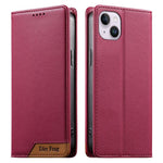 เคสโทรศัพท์หนังวีแกนแม่เหล็ก RFID แบบต่อผ้ารวม Dierfeng สำหรับ iPhone 16, สำหรับ iPhone 15 Pro Max, สำหรับ iPhone 15 Pro, สำหรับ iPhone 15 Plus, สำหรับ iPhone 15, สำหรับ iPhone 14 Plus, สำหรับ iPhone 14 / 13, สำหรับ iPhone 14 Pro