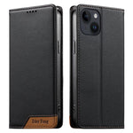 เคสโทรศัพท์หนังวีแกนแม่เหล็ก RFID แบบต่อผ้ารวม Dierfeng สำหรับ iPhone 16, สำหรับ iPhone 15 Pro Max, สำหรับ iPhone 15 Pro, สำหรับ iPhone 15 Plus, สำหรับ iPhone 15, สำหรับ iPhone 14 Plus, สำหรับ iPhone 14 / 13, สำหรับ iPhone 14 Pro