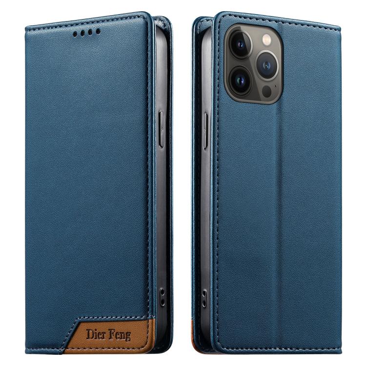 เคสโทรศัพท์หนังวีแกน Dierfeng แบบต่อแม่เหล็กแรงสูง RFID สำหรับ iPhone 14 Pro Max, iPhone SE 2022 / SE 2020 / 8 / 7, iPhone 13 Pro Max, iPhone 13 Pro, iPhone 13 mini, iPhone 12 / 12 Pro, iPhone 12 Pro Max, iPhone 12 mini