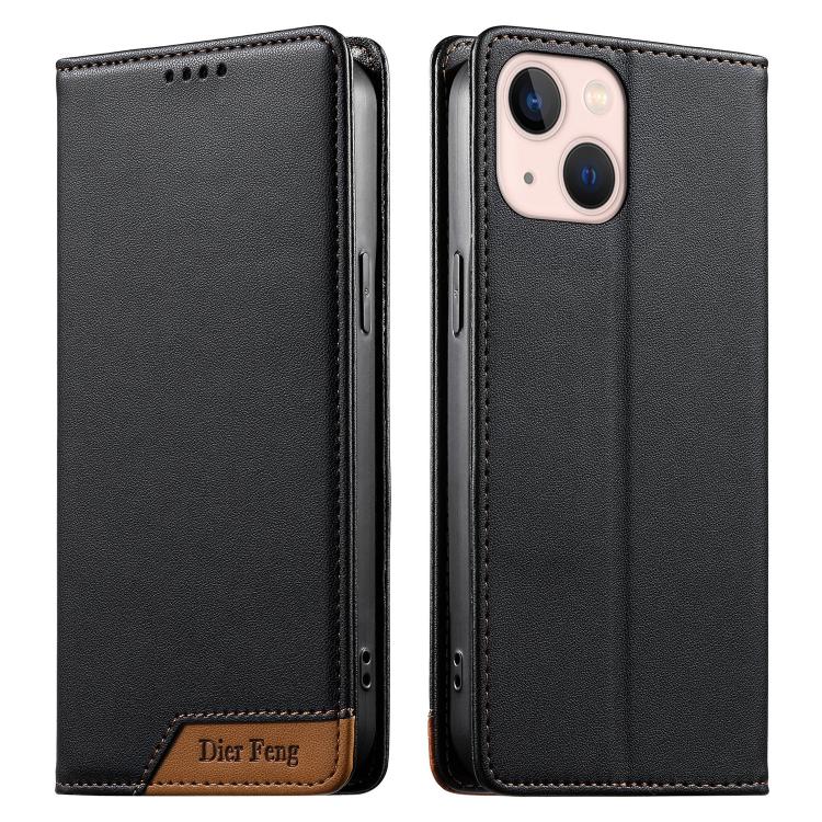 เคสโทรศัพท์หนังวีแกน Dierfeng แบบต่อแม่เหล็กแรงสูง RFID สำหรับ iPhone 14 Pro Max, iPhone SE 2022 / SE 2020 / 8 / 7, iPhone 13 Pro Max, iPhone 13 Pro, iPhone 13 mini, iPhone 12 / 12 Pro, iPhone 12 Pro Max, iPhone 12 mini