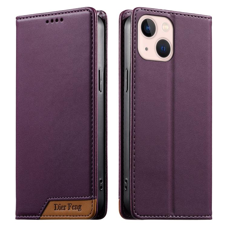 เคสโทรศัพท์หนังวีแกน Dierfeng แบบต่อแม่เหล็กแรงสูง RFID สำหรับ iPhone 14 Pro Max, iPhone SE 2022 / SE 2020 / 8 / 7, iPhone 13 Pro Max, iPhone 13 Pro, iPhone 13 mini, iPhone 12 / 12 Pro, iPhone 12 Pro Max, iPhone 12 mini