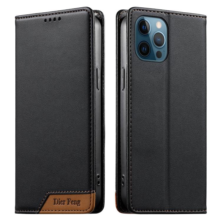 เคสโทรศัพท์หนังวีแกน Dierfeng แบบต่อแม่เหล็กแรงสูง RFID สำหรับ iPhone 14 Pro Max, iPhone SE 2022 / SE 2020 / 8 / 7, iPhone 13 Pro Max, iPhone 13 Pro, iPhone 13 mini, iPhone 12 / 12 Pro, iPhone 12 Pro Max, iPhone 12 mini