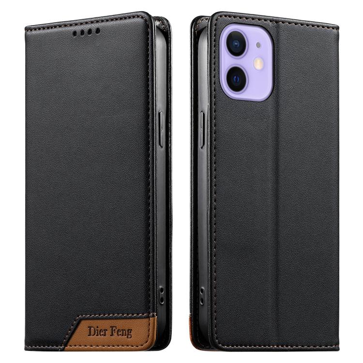 เคสโทรศัพท์หนังวีแกน Dierfeng แบบต่อแม่เหล็กแรงสูง RFID สำหรับ iPhone 14 Pro Max, iPhone SE 2022 / SE 2020 / 8 / 7, iPhone 13 Pro Max, iPhone 13 Pro, iPhone 13 mini, iPhone 12 / 12 Pro, iPhone 12 Pro Max, iPhone 12 mini