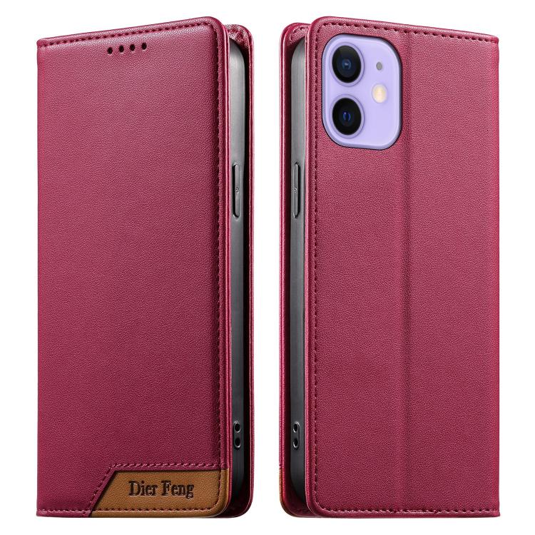 เคสโทรศัพท์หนังวีแกน Dierfeng แบบต่อแม่เหล็กแรงสูง RFID สำหรับ iPhone 14 Pro Max, iPhone SE 2022 / SE 2020 / 8 / 7, iPhone 13 Pro Max, iPhone 13 Pro, iPhone 13 mini, iPhone 12 / 12 Pro, iPhone 12 Pro Max, iPhone 12 mini
