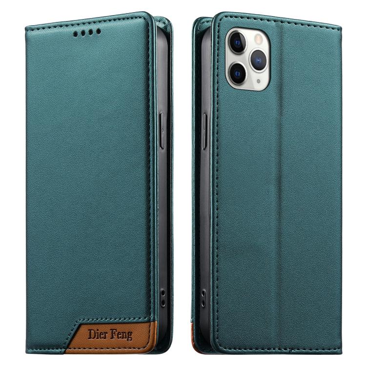 เคสโทรศัพท์หนังวีแกน Dierfeng แบบต่อแม่เหล็กแรงสูง RFID สำหรับ iPhone 11 Pro Max, iPhone 11, iPhone 11 Pro, iPhone X / XS, iPhone XR, iPhone XS Max, iPhone 8 Plus / 7 Plus