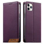 เคสโทรศัพท์หนังวีแกน Dierfeng แบบต่อแม่เหล็กแรงสูง RFID สำหรับ iPhone 11 Pro Max, iPhone 11, iPhone 11 Pro, iPhone X / XS, iPhone XR, iPhone XS Max, iPhone 8 Plus / 7 Plus