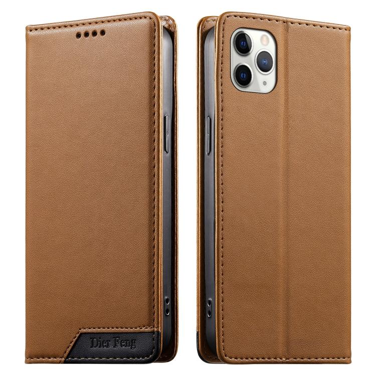 เคสโทรศัพท์หนังวีแกน Dierfeng แบบต่อแม่เหล็กแรงสูง RFID สำหรับ iPhone 11 Pro Max, iPhone 11, iPhone 11 Pro, iPhone X / XS, iPhone XR, iPhone XS Max, iPhone 8 Plus / 7 Plus