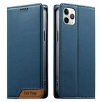 เคสโทรศัพท์หนังวีแกน Dierfeng แบบต่อแม่เหล็กแรงสูง RFID สำหรับ iPhone 11 Pro Max, iPhone 11, iPhone 11 Pro, iPhone X / XS, iPhone XR, iPhone XS Max, iPhone 8 Plus / 7 Plus