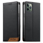 เคสโทรศัพท์หนังวีแกน Dierfeng แบบต่อแม่เหล็กแรงสูง RFID สำหรับ iPhone 11 Pro Max, iPhone 11, iPhone 11 Pro, iPhone X / XS, iPhone XR, iPhone XS Max, iPhone 8 Plus / 7 Plus