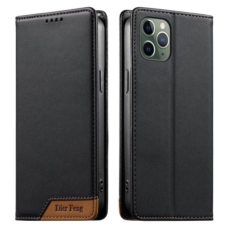 เคสโทรศัพท์หนังวีแกน Dierfeng แบบต่อแม่เหล็กแรงสูง RFID สำหรับ iPhone 11 Pro Max, iPhone 11, iPhone 11 Pro, iPhone X / XS, iPhone XR, iPhone XS Max, iPhone 8 Plus / 7 Plus