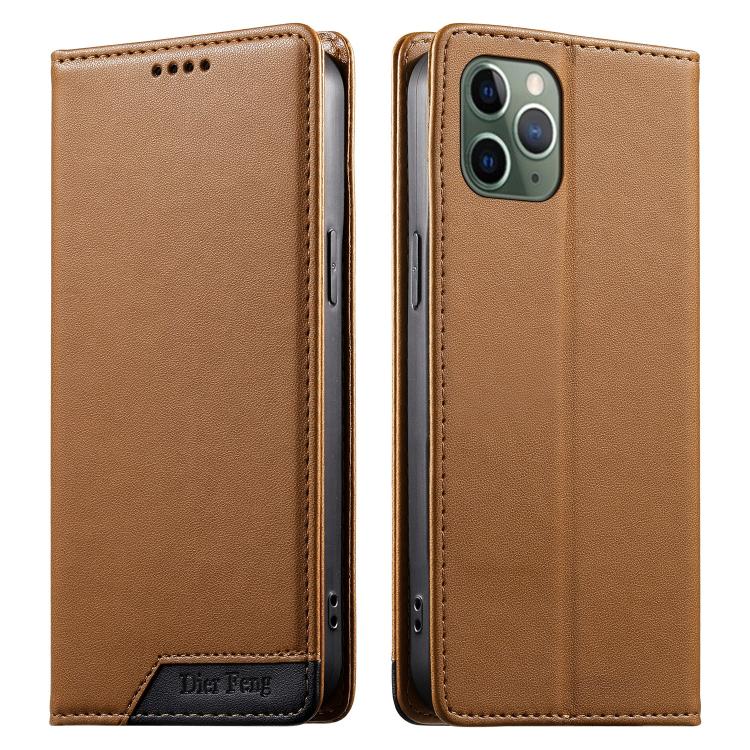 เคสโทรศัพท์หนังวีแกน Dierfeng แบบต่อแม่เหล็กแรงสูง RFID สำหรับ iPhone 11 Pro Max, iPhone 11, iPhone 11 Pro, iPhone X / XS, iPhone XR, iPhone XS Max, iPhone 8 Plus / 7 Plus