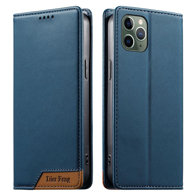 เคสโทรศัพท์หนังวีแกน Dierfeng แบบต่อแม่เหล็กแรงสูง RFID สำหรับ iPhone 11 Pro Max, iPhone 11, iPhone 11 Pro, iPhone X / XS, iPhone XR, iPhone XS Max, iPhone 8 Plus / 7 Plus