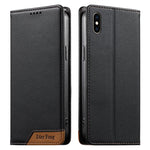 เคสโทรศัพท์หนังวีแกน Dierfeng แบบต่อแม่เหล็กแรงสูง RFID สำหรับ iPhone 11 Pro Max, iPhone 11, iPhone 11 Pro, iPhone X / XS, iPhone XR, iPhone XS Max, iPhone 8 Plus / 7 Plus