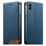 เคสโทรศัพท์หนังวีแกน Dierfeng แบบต่อแม่เหล็กแรงสูง RFID สำหรับ iPhone 11 Pro Max, iPhone 11, iPhone 11 Pro, iPhone X / XS, iPhone XR, iPhone XS Max, iPhone 8 Plus / 7 Plus
