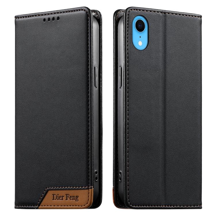เคสโทรศัพท์หนังวีแกน Dierfeng แบบต่อแม่เหล็กแรงสูง RFID สำหรับ iPhone 11 Pro Max, iPhone 11, iPhone 11 Pro, iPhone X / XS, iPhone XR, iPhone XS Max, iPhone 8 Plus / 7 Plus