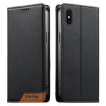 เคสโทรศัพท์หนังวีแกน Dierfeng แบบต่อแม่เหล็กแรงสูง RFID สำหรับ iPhone 11 Pro Max, iPhone 11, iPhone 11 Pro, iPhone X / XS, iPhone XR, iPhone XS Max, iPhone 8 Plus / 7 Plus