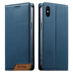 เคสโทรศัพท์หนังวีแกน Dierfeng แบบต่อแม่เหล็กแรงสูง RFID สำหรับ iPhone 11 Pro Max, iPhone 11, iPhone 11 Pro, iPhone X / XS, iPhone XR, iPhone XS Max, iPhone 8 Plus / 7 Plus