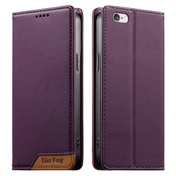 เคสโทรศัพท์หนังวีแกน Dierfeng แบบต่อแม่เหล็กแรงสูง RFID สำหรับ iPhone 14 Pro Max, iPhone SE 2022 / SE 2020 / 8 / 7, iPhone 13 Pro Max, iPhone 13 Pro, iPhone 13 mini, iPhone 12 / 12 Pro, iPhone 12 Pro Max, iPhone 12 mini