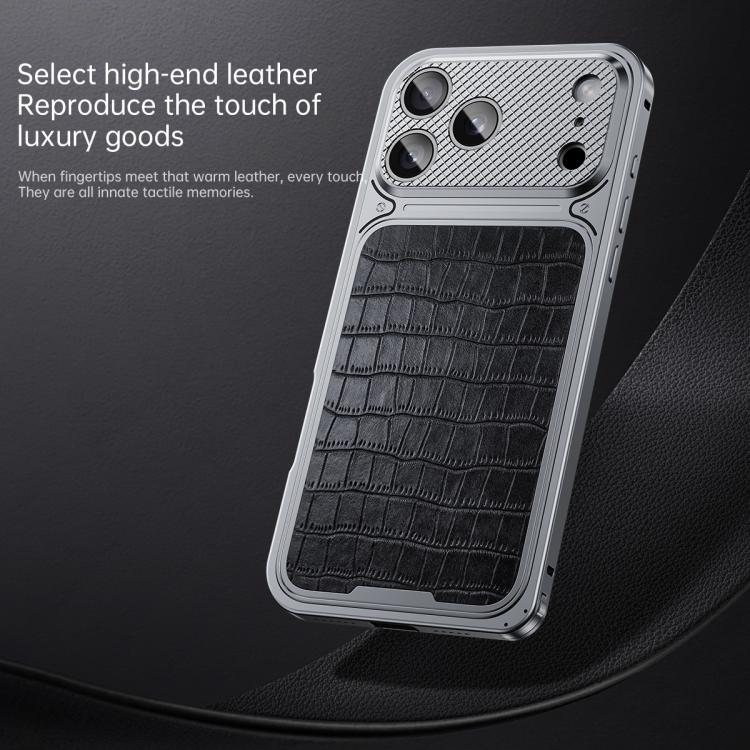 เคสโทรศัพท์โลหะแม่เหล็กลายหนังหรูพร้อมหัวเข็มขัดสปริง สำหรับ iPhone 17 Pro Max, สำหรับ iPhone 17 Pro