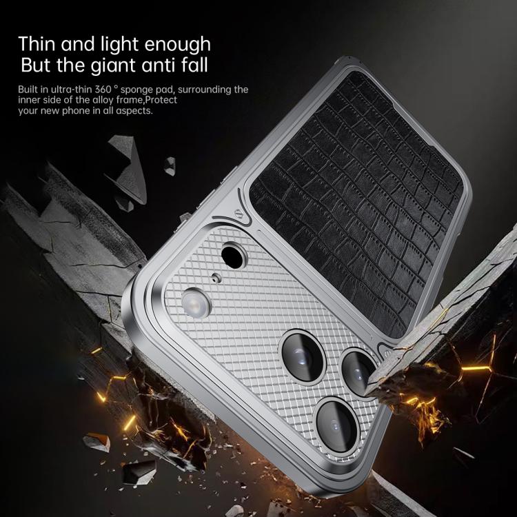 เคสโทรศัพท์โลหะแม่เหล็กลายหนังหรูพร้อมหัวเข็มขัดสปริง สำหรับ iPhone 17 Pro Max, สำหรับ iPhone 17 Pro