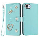 เคสโทรศัพท์หนังวีแกนสองชั้นลายหัวใจดอกไม้พร้อมสายคล้องข้อมือ ZS01, สำหรับ iPhone 17e / 16e, สำหรับ iPhone 17 Pro Max, สำหรับ iPhone 17 Pro, สำหรับ iPhone 17, สำหรับ iPhone Air, สำหรับ iPhone 16 Pro Max