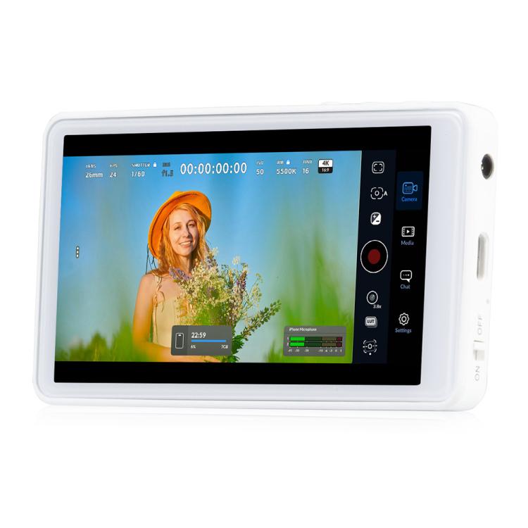 FEELWORLD MC4 จอแสดงผลเซลฟี่สำหรับถ่ายวิดีโอบล็อกและไลฟ์สตรีม เชื่อมต่อไร้สายด้วยแม่เหล็ก พร้อมรีโมทคอนโทรล